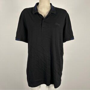 ❤️ Lacoste Men's Polo Shirt in Black with Blue Accents XL